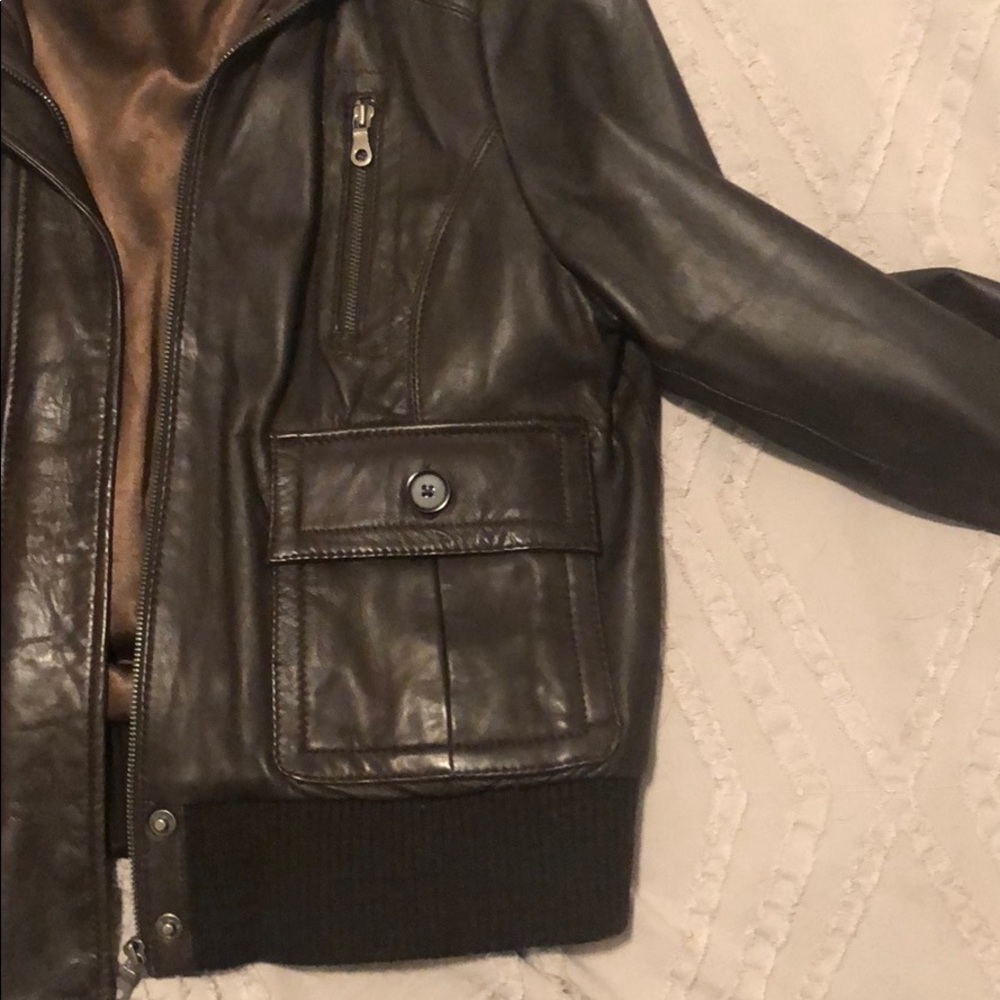 Leather biker jacket - Picture 3 of 8